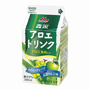 アロエドリンク 森永 アロエドリンク ホワイトグレープ＆青りんご」発売（森永乳業