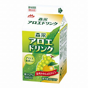 森永アロエドリンク 温州みかん＆白ぶどう」発売（森永乳業） - 日本