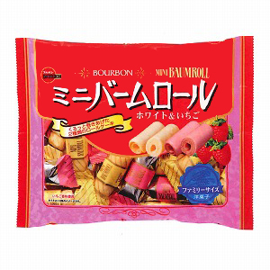 ミニバームロールFS ホワイト＆いちご」発売（ブルボン） - 日本食糧