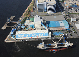 1966年に稼働した塩水港精糖の横浜工場において開始した横浜共同生産工場。ベイブリッジが目の前に広がる横浜港に位置する