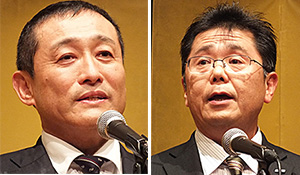 （左）田中秀樹副会長（右）小島美雄支店長