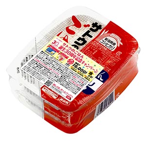 キャンペーンパッケージの「新潟県産コシヒカリ」3食パック