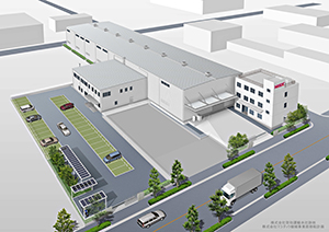 マスダック入間新機械工場の完成鳥瞰イメージ図