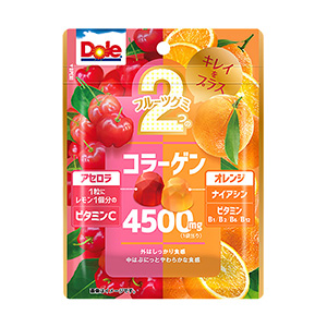 ドール2つのフルーツグミ アセロラ＆オレンジ（キレイをプラス）」発売