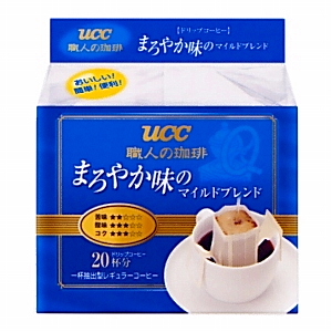 UCC 職人の珈琲 ドリップコーヒー まろやか味のマイルドブレンド」発売